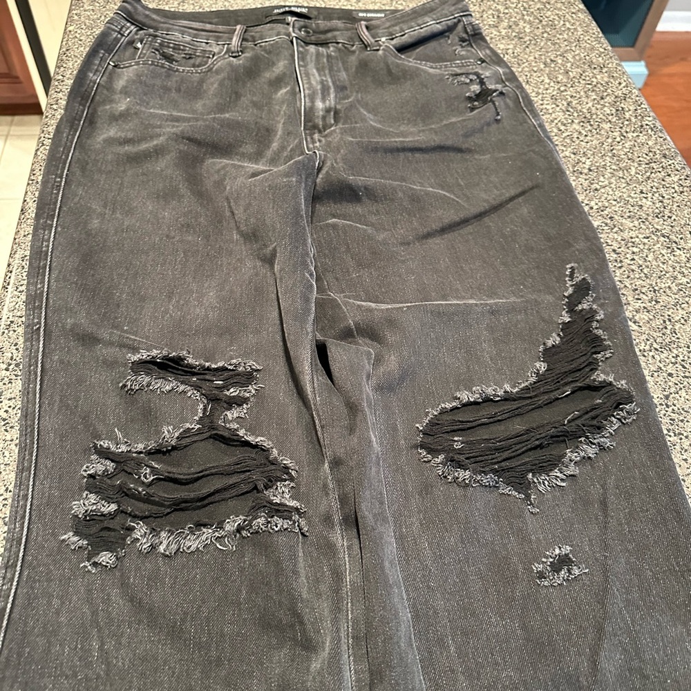 Judy Blue Distressed Black Jeans